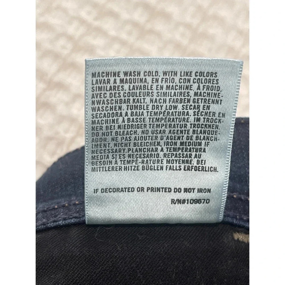 Citizens Of Humanity Dani Jeans Women’s 28 Blue Cropped Straight Leg Cuffed Hem - Picture 14 of 14